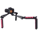 YELANGU D6-2 Rig I Asas multifuncionales Soporte de hombro para cámara para cámara DSLR/cámara de vídeo, D6-2 (Red)