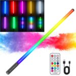 LUXCeO Mood1 Pro, barra LED RGB de 90 cm con efecto de ambiente colorido y ritmo, luz de relleno para vídeo y fotografía, sin trípode.