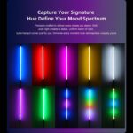 LUXCeO Mood1 Pro, barra LED RGB de 90 cm con efecto de ambiente colorido y ritmo, luz de relleno para vídeo y fotografía, sin trípode. - Imagen 4