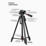 Soporte universal para trípode de selfie en directo 3520 con cabezal y abrazadera para teléfono., 3520 Tripod - Imagen 4