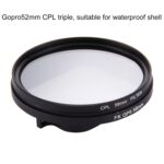 58mm 3 en 1 filtro de lente CPL de círculo redondo con gorra para Gopro Hero7 Black / 6/5 - Imagen 5