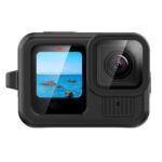 Funda protectora de silicona negra con correa para la muñeca y cubierta para lente para GoPro HERO13, For GoPro HERO13 Black - Imagen 4