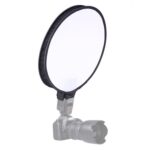 Caja blanda plegable universal con flash de estilo redondo de 30 cm, sin soporte de luz de flash (negro + blanco)