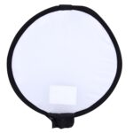 Caja blanda plegable universal con flash de estilo redondo de 30 cm, sin soporte de luz de flash (negro + blanco) - Imagen 2