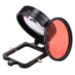 Lente macro JSR 58 mm 16X + filtro de buceo rojo con tapa de lente + adaptador de anillo de filtro de lente + cuerda + paño de limpieza para carcasa de buceo GoPro HERO6/5 - Imagen 4