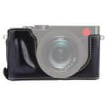 Base de media funda para cámara de cuero PU con rosca de 1/4 de pulgada para Leica D'LUX TYP 109, For Leica D109