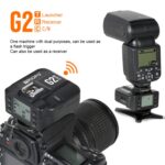 Disparador de flash, TRIOPO G2 Disparador de flash inalámbrico 2.4G Recepción / transmisión Disparador de alta velocidad TTL de doble propósito para cámara Canon - Imagen 4