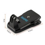 RUIGPRO - Mochila con rotación de 360 ​​grados y soporte de abrazadera con clip y tornillo para GoPro, Insta360, DJI y otras cámaras de acción (negro) - Imagen 2