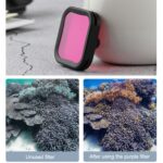 Filtro de lente de color de buceo para DJI Osmo Action 1, Purple - Imagen 3