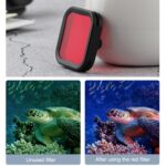 Filtro de lente de color de buceo para DJI Osmo Action 1, Red - Imagen 3