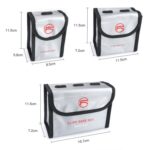 RCSTQ para DJI FPV Combo 2 x baterías Li-Po Bolsa de almacenamiento segura a prueba de explosiones, For DJI FPV Combo 2 x Batteries - Imagen 3