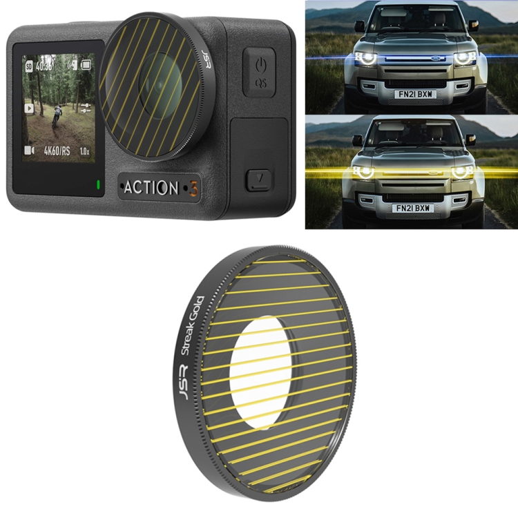 DOP0510J.jpg Filtro de lente de dibujo JSR Streak para DJI Osmo Action 3, Streak Gold - Imagen 1