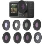 JSR 8 en 1 Streak Blue CPL ND8 ND16 ND32 ND64 Filtro de lente STAR NIGHT para DJI Osmo Action 3