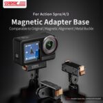 Soporte de extensión magnético con adaptador rápido de plástico STARTRC para DJI Osmo Action 5 Pro, For DJI Osmo Action 5 Pro / 4 / 3 Plastic - Imagen 4