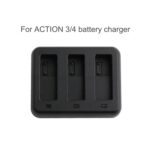 Para DJI Osmo Action 4/3 Cargador rápido de baterías de tres ranuras, 5V 2A Tri-Slot Batteries Charger - Imagen 2