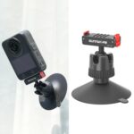 Adaptador de rótula magnética de liberación rápida Sunnylife con soporte giratorio de 360° y ventosa para DJI Osmo 360 / Action 5 Pro / 4 / 3, For DJI Osmo 360 / Action 5 Pro / 4 / 3