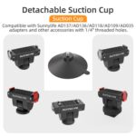 Adaptador de rótula magnética de liberación rápida Sunnylife con soporte giratorio de 360° y ventosa para DJI Osmo 360 / Action 5 Pro / 4 / 3, For DJI Osmo 360 / Action 5 Pro / 4 / 3 - Imagen 5