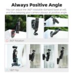 For DJI Osmo Pocket 3 Sunnylife Stretchable Backpack Clip Rotatable Magnetic Mount Action Camera Holder Vlog Mount, For DJI Osmo Pocket 3 - Imagen 4