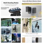 For DJI Osmo Pocket 3 Sunnylife Stretchable Backpack Clip Rotatable Magnetic Mount Action Camera Holder Vlog Mount, For DJI Osmo Pocket 3 - Imagen 5