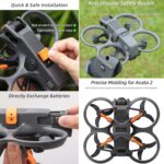 Para DJI AVATA 2 Sunnylife LG797 Extensiones de tren de aterrizaje Pata de soporte de engranajes de araña elevados, Spider Gears(Grey) - Imagen 4