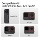 Adaptador magnético de liberación rápida de metal Sunnylife para cámara de acción, soporte plegable para cámara, adaptador de 1/4 para Insta360 X5 / Ace / Ace Pro 2 / 1, AD020 For Insta360 X5 / Ace / Ace Pro 2 / 1 - Imagen 4