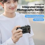 Empuñadura ergonómica Sunnylife para fotografía callejera con disparador de liberación rápida para DJI Action 5 Pro / 4 / 3, For DJI Action 5 Pro / 4 / 3 - Imagen 4