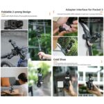 For DJI OSMO Pocket 3 Sunnylife Quick Release Adapter Mount Frame Two-Way Adapter Expansion Selfie Stick Tripod Adapter - Imagen 5