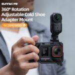 Adaptador de montaje vertical-horizontal con zapata fría ajustable para rotación de 360 ​​grados para DJI Osmo Nano, marco protector, soportes de montaje y cubierta de la carcasa., For DJI Osmo Nano - Imagen 3