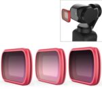 3 uds PGYTECH P-18C-015 Traje de atenuación degradado Filtro de lente de color de buceo profesional para DJI Osmo Pocket