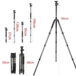Cámara de disparo estable del trípode de fibra de carbono Bexin W324C G44 para la cámara DSLR del punto de video - Imagen 5