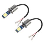 2 PCS DC12-24V / 10.5W Luces antiniebla para automóvil con 24LED SMD-3030 y corriente constante, empaquetado en caja, H3