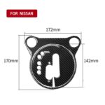 Panel de cambio de marchas de fibra de carbono para coche, pegatina decorativa para Nissan 370Z Z34 2009-, Gear Shift Panel Left Drive - Imagen 2