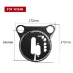 Panel de cambio de marchas de fibra de carbono para coche, pegatina decorativa para Nissan 370Z Z34 2009-, Gear Shift Panel Right Drive - Imagen 2