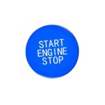 Adhesivo decorativo de arranque con un botón de fibra de carbono para coche para BMW Serie 3/G20/G05/G06/G07/G14/G29/F40/F44, One-button Start (Blue)