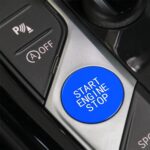 Adhesivo decorativo de arranque con un botón de fibra de carbono para coche para BMW Serie 3/G20/G05/G06/G07/G14/G29/F40/F44, One-button Start (Blue) - Imagen 5