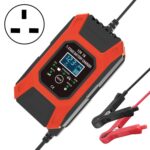 FOXSUR Cargador de reparación de automóviles / motocicletas 12V 7A 7 etapas + Modo de batería múltiple Cargador de batería de plomo-ácido, UK Plug