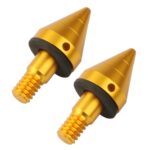 Cono de cola anticolisión trasera de coche de 2 uds para Mercedes Benz Smart 2009-2014, Pointed (Gold)