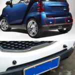 Cono de cola anticolisión trasera de coche de 2 uds para Mercedes Benz Smart 2009-2014, Pointed (Blue) - Imagen 8