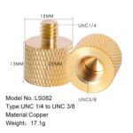 Bexin LS082 2 PCS Hilo femenino de 3/8 pulgadas a 1/4 pulgada de tornillos de conversión masculina - Imagen 2