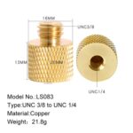 BEXIN LS083 2 PCS Hilo hembra 1/4 pulgada a 3/8 pulgadas Tornillos de conversión masculinos - Imagen 2
