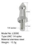 BEXIN LS090 2 UNIDS Acero inoxidable Tornillos de 1/4 pulgada para trípode SLR - Imagen 2