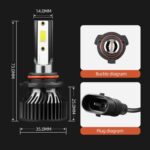 2 PCS DC9-36V / 25W / 6000K / 2500LM IP68 Faros LED impermeables para automóvil, F2 880 / 881 / H27, F2 9004 / HB1, F2 9005 / HB3 / H10, F2 9006 / HB4, F2 9007 / HB5, F2 9012, F2 H1, F2 H3, F2 H4 / HB2 / 9003, F2 H7, F2 H8 / H9 / H11, F2 H13 - Imagen 3