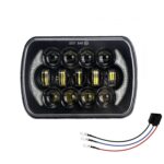 7 pulgadas (5x7) / (7x6) H4 DC 9V-30V 30000LM 300W 8LEDS Coche Forma cuadrada LED Lámparas de faros para Jeep Wrangler