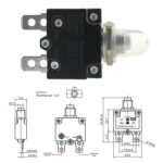 L2 Series 50V Car Overload Protector Restablecimiento manual DC Disyuntor con cubierta impermeable, 20A - Imagen 5