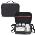 Caja portátil de viaje de almacenamiento de un solo hombro que lleva la caja de la cubierta de la PU para DJI Air 2S, For DJI Air 2S Black + Black Liner