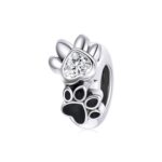 S925 STERLING SILLA PUSAS PUERTAS DE PUERTAS DE PUERTAS DIY Pulsera Collar Accesorios