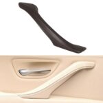 Conjunto de manija de puerta interior del lado derecho de cuero de coche 51417225854 para BMW 5 Series F10 / F18 2011-2017, Right Side (Mocha)
