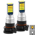 DC9-36V 30W 3000LM IP65 Coche LED Luz antiniebla de doble color con lámpara 30LEDs SMD-2525, 2 PCS V6 H16