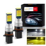 DC9-36V 30W 3000LM IP65 Coche LED Luz antiniebla de doble color con lámpara 30LEDs SMD-2525, 2 PCS V6 P13W - Imagen 2