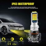 DC9-36V 30W 3000LM IP65 Coche LED Luz antiniebla de doble color con lámpara 30LEDs SMD-2525, 2 PCS V6 P13W - Imagen 5
